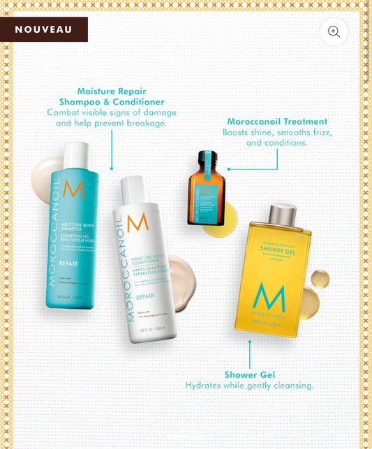 Coffret cadeau des fêtes, réparation, Moroccanoil