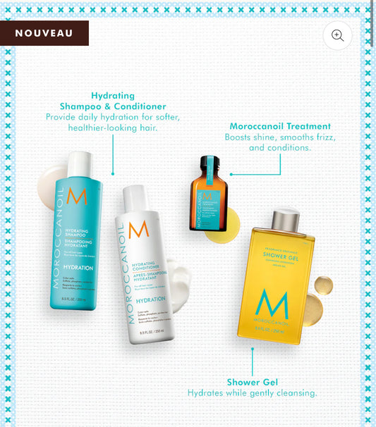 Coffret cadeau des fêtes , Hydratation , Moroccanoil