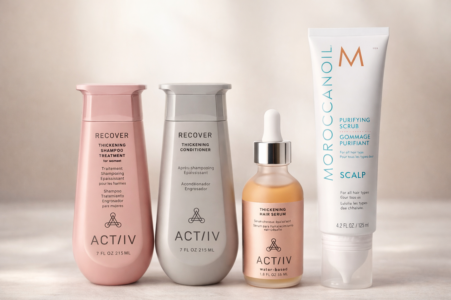 Trio Actiiv pour femme + gommage exfoliant cuir chevelu