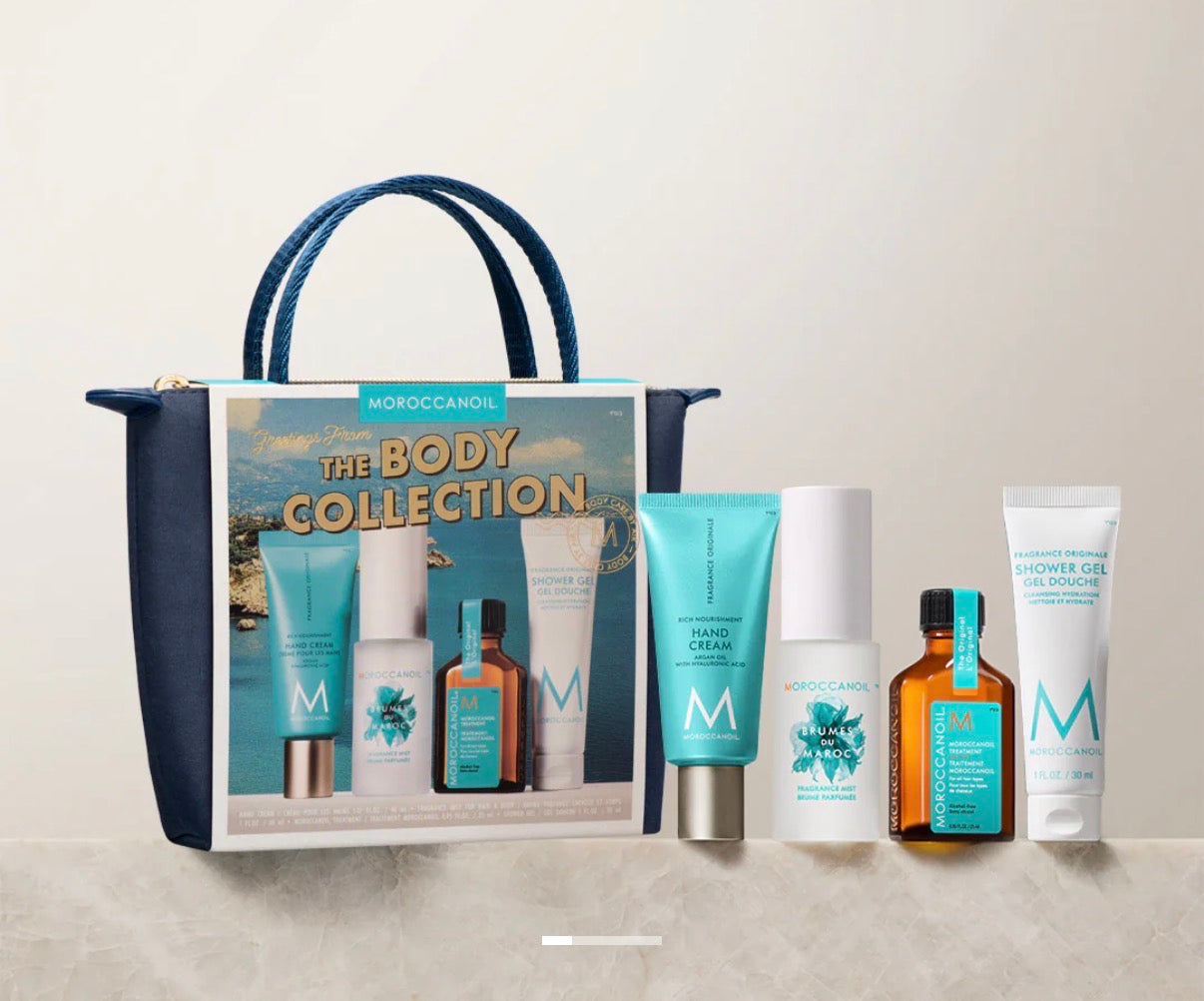 Moroccanoil kit voyage + pochette + bonus 1 format voyage supplémentaire cadeau