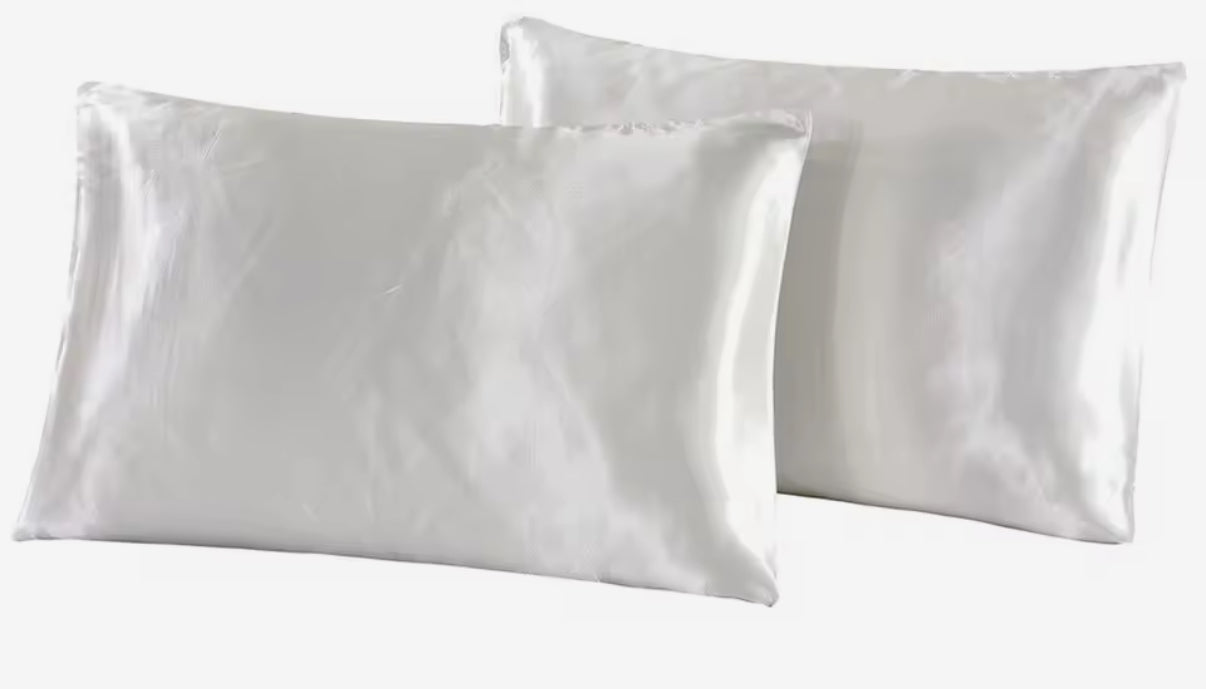 Taie d’oreiller en satin pur ( 2 taies )