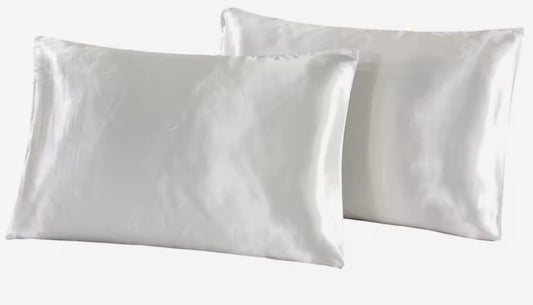 Taie d’oreiller en satin pur ( 2 taies )