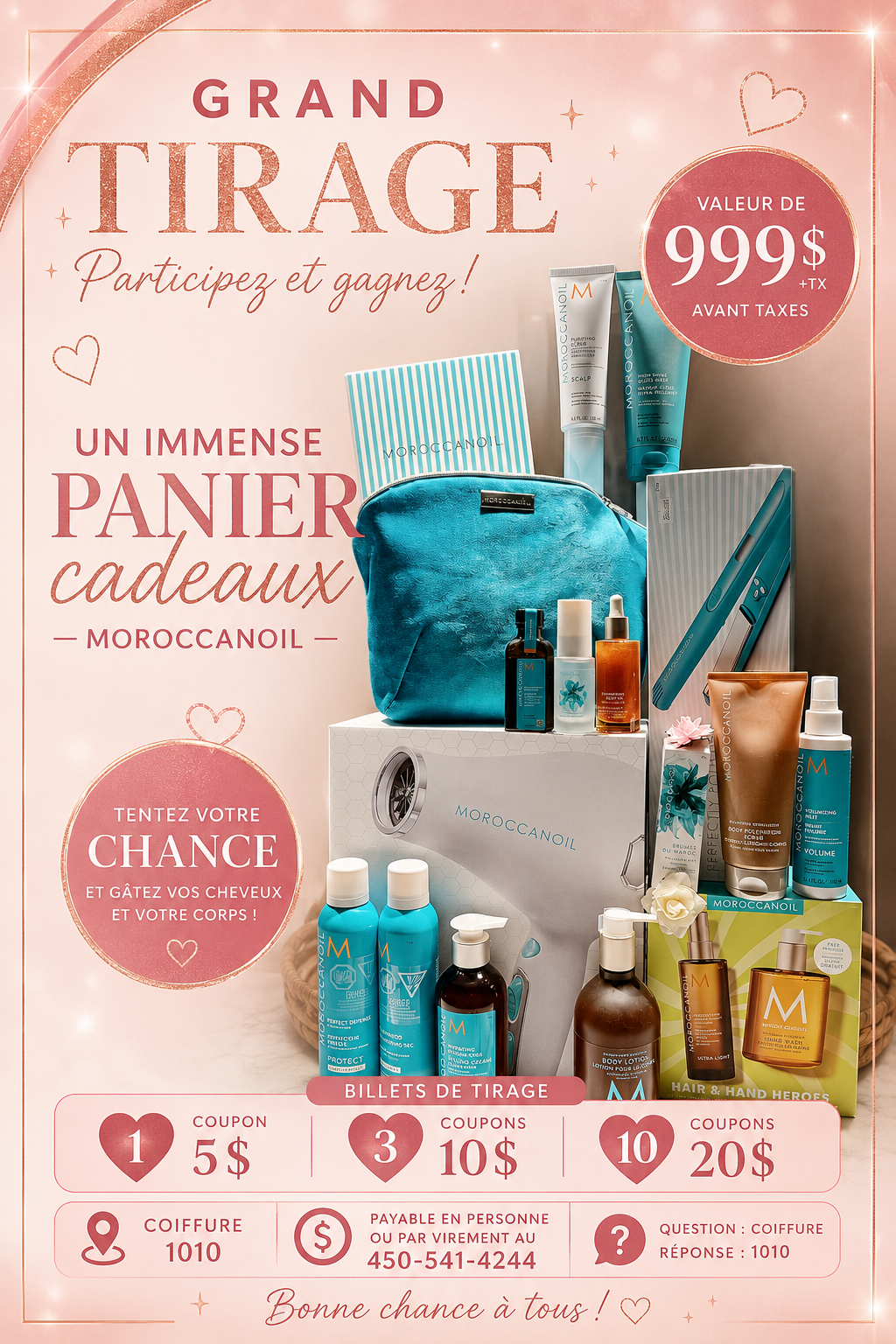 Billets Tirage Mega Panier Cadeau 999$ et +